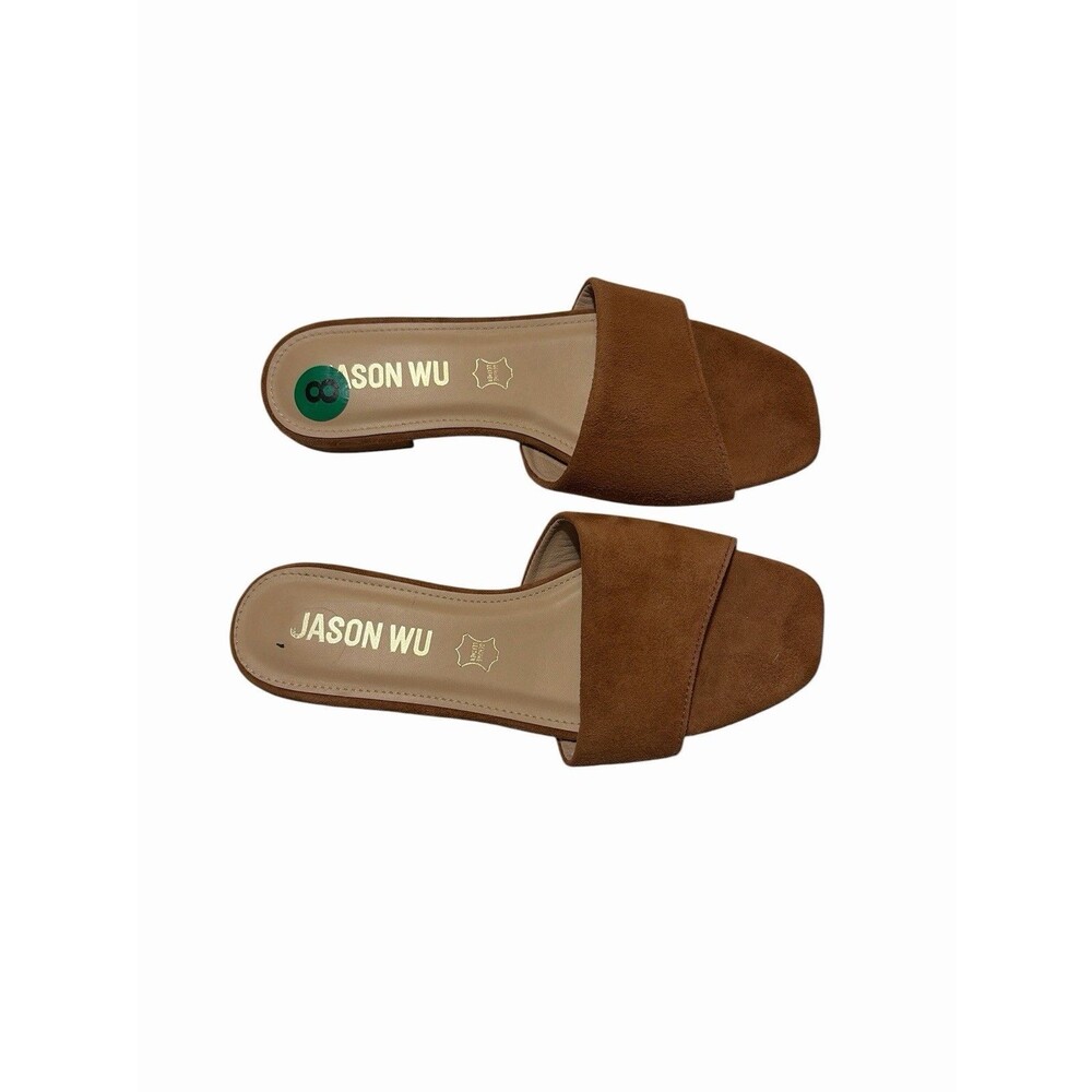 NWT Jason Wu Mules Chestnut Suede Crossover Slide Shoe Classic Sz 8